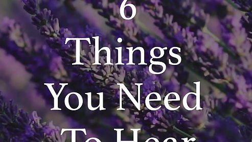 6 Things You Need To Hear Today (Cover)